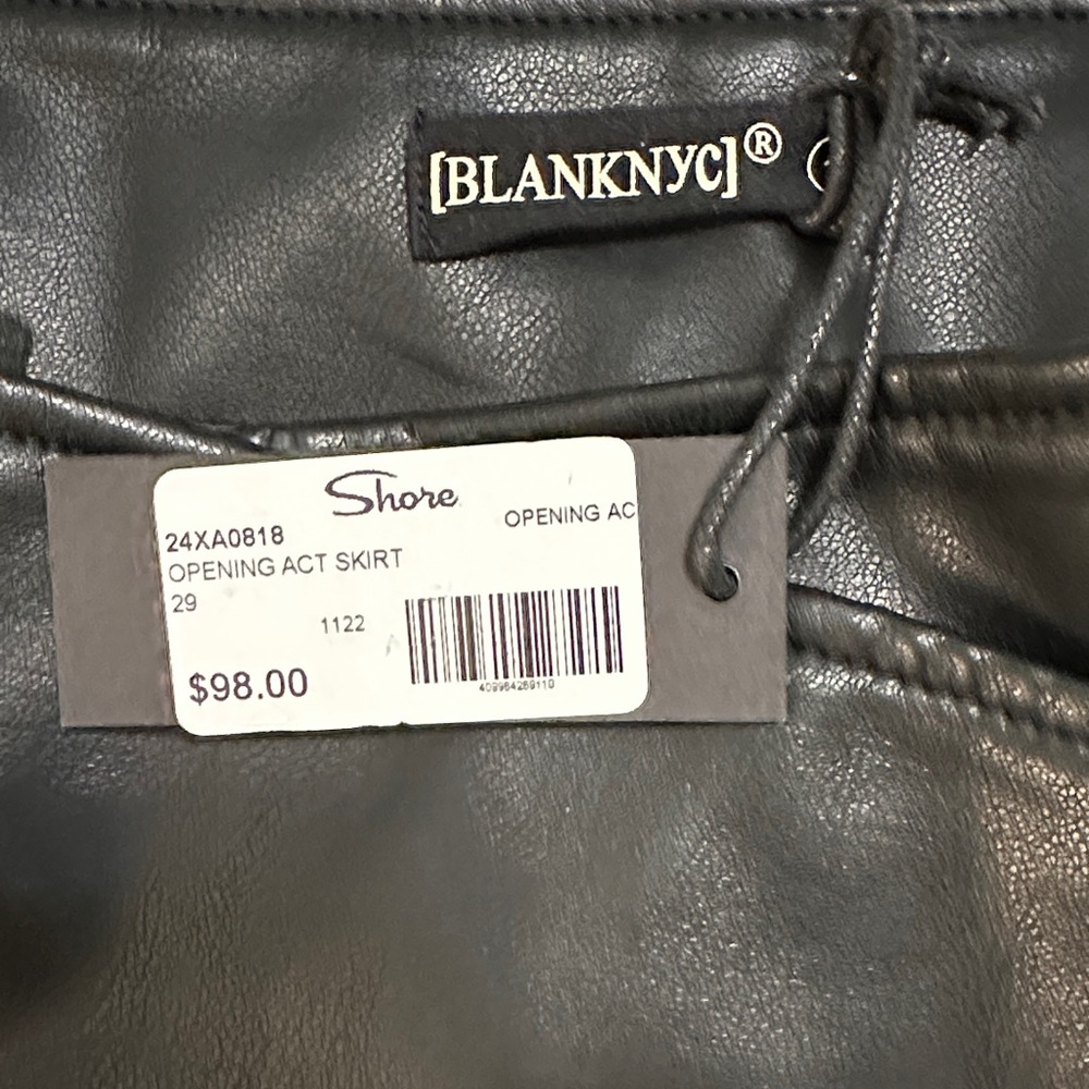 Blank NYC Black Faux Leather Mini Skirt - Picture 3 of 3